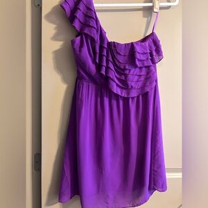 Chelsea & Violet Purple One-Shoulder Mini Dress